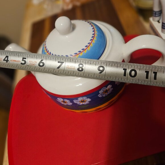 beautiful vintage 1996 vista alegre portugal blue flowers ceramic teapot - Picture 9 of 9